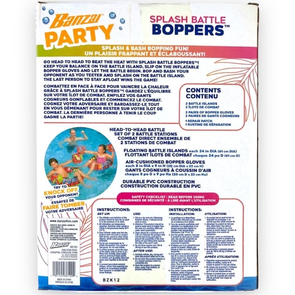 🆕 SPLASH BATTLE BOPPERS SET ~ Gloves + Float Tubes Pool Toy Game - Picture 4 of 4